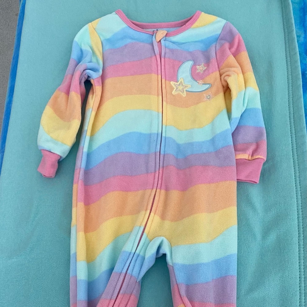 Rainbow Fleece Footed Pajamas